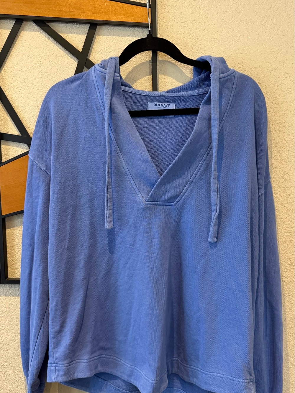 Old Navy Women’s Periwinkle Blue V-Neck Hooded Pullover